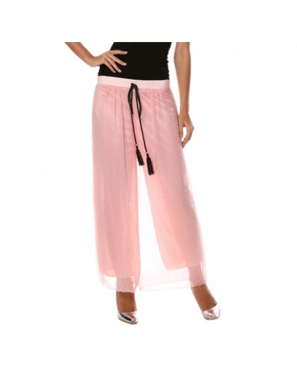 New FashionWomen's Sexy Casual Loose High Waist Solid Wide Leg Pants