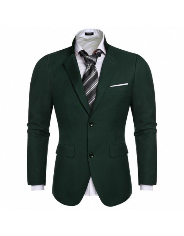 New Fashion Men's Slim Blazer Coat Suit Jacket Two Button Coats Outwear