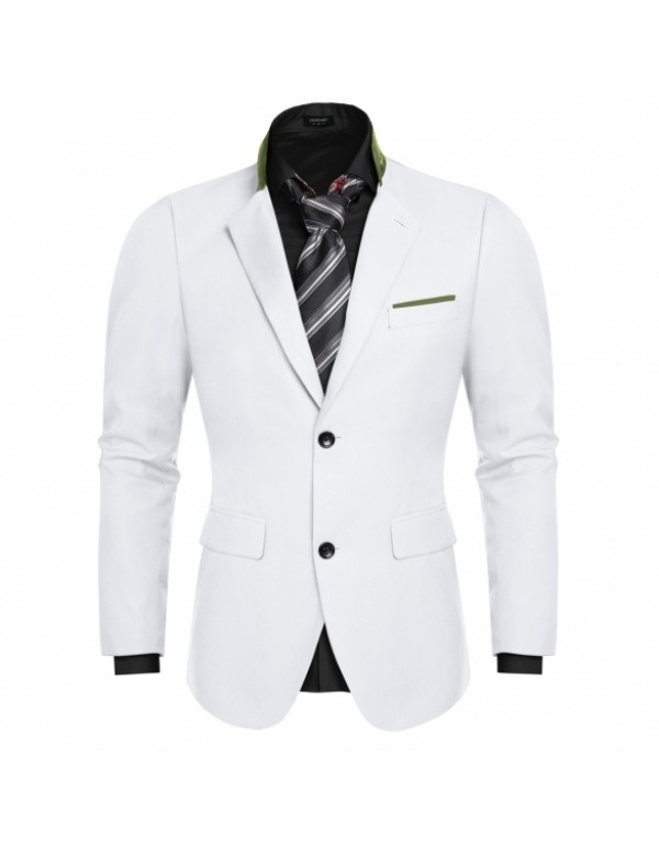 New Fashion Men's Slim Blazer Coat Suit Jacket Two Button Coats Outwear