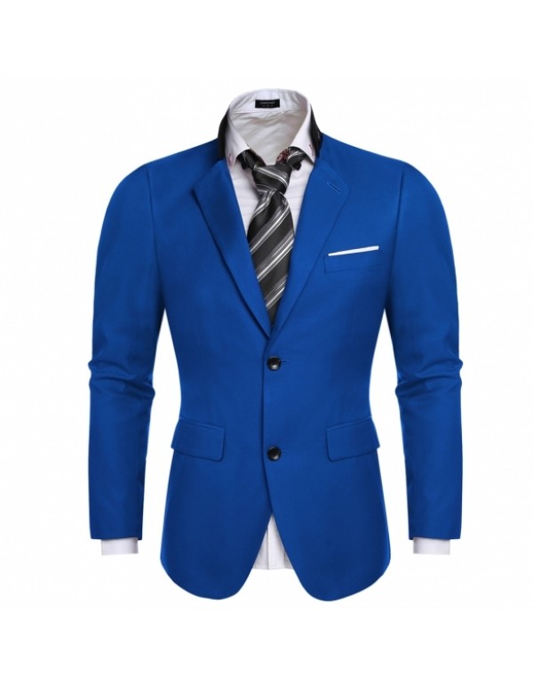 New Fashion Men's Slim Blazer Coat Suit Jacket Two Button Coats Outwear