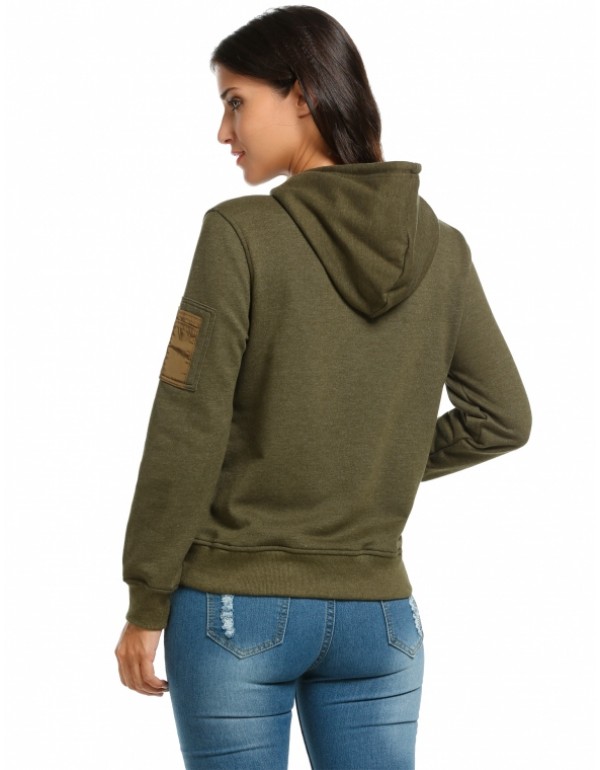 New Long Sleeve Solid Hooded Hoodies Sweatshirts with Pockets