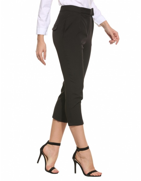 New FashionSlim High Waist Casual Belt Trousers