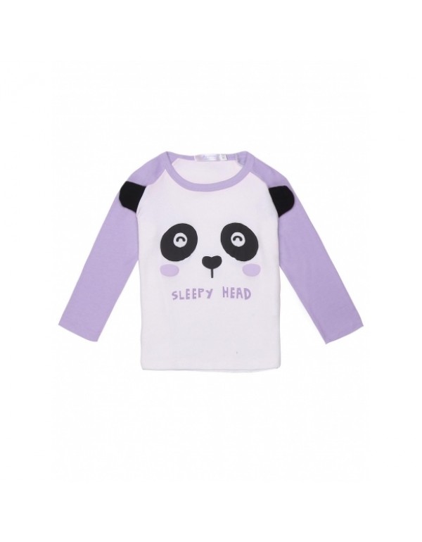 Child Girl Long Sleeve Print Patchwork T-Shirt