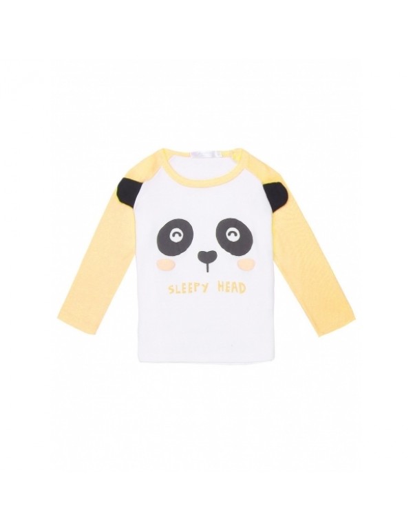 Child Girl Long Sleeve Print Patchwork T-Shirt