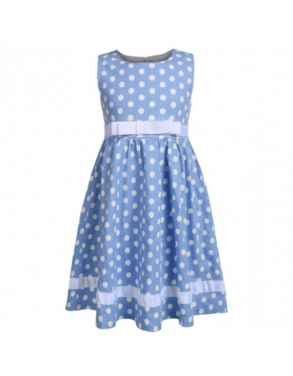 Sleeveless Cute Dot A-Line Dress