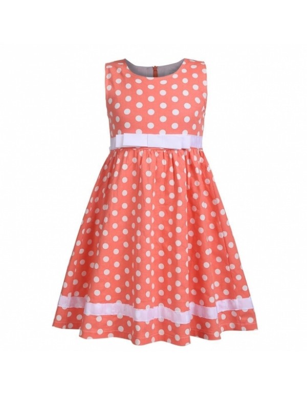 Sleeveless Cute Dot A-Line Dress