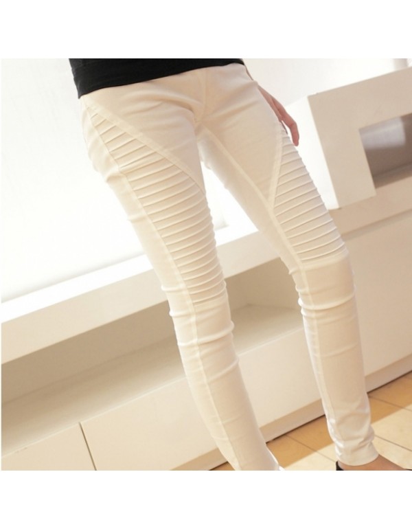 New Fashion Elastic Stretch Solid Slim Skinny Leggings Casual Pencil Pants Trousers