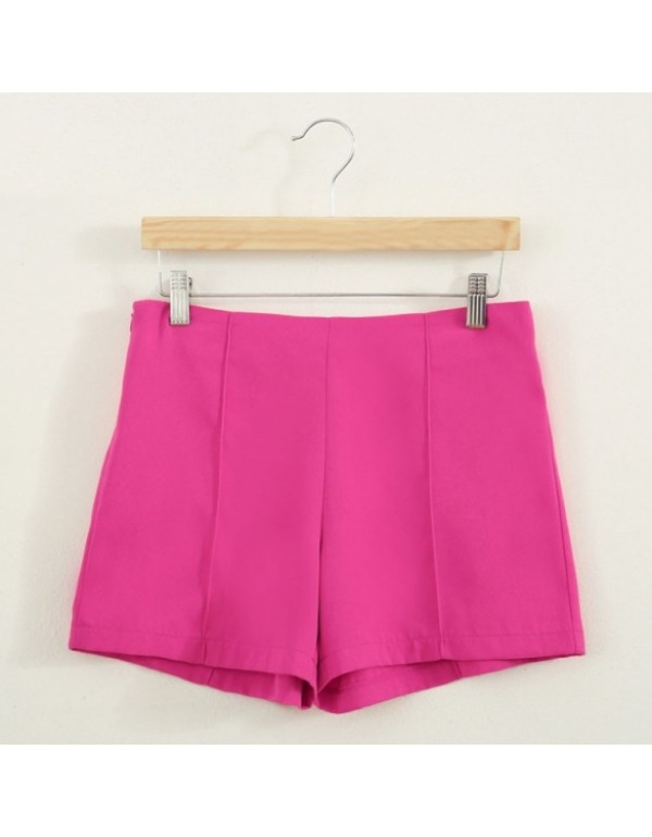 New FashionGirls High Waist Solid Casual Shorts