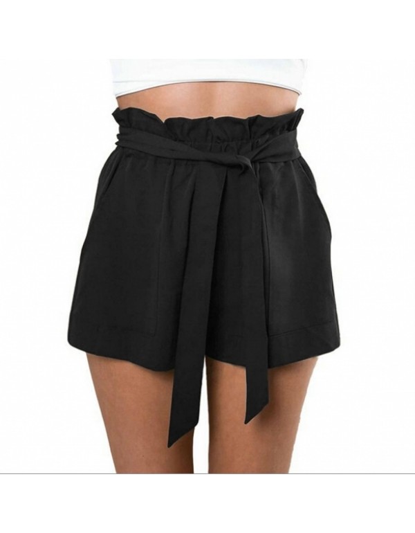 New Fashion Summer Beach Solid Shorts with Belt