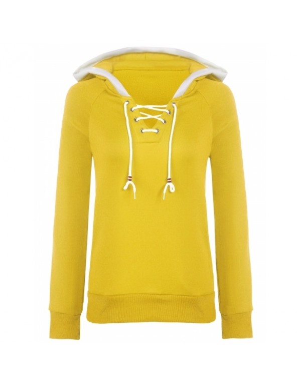 New Hooded Long Sleeve Solid Pullover Hoodies Sweatshirts