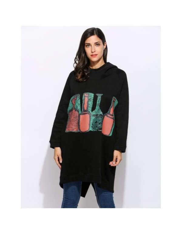 New Long Sleeve Hooded Pullover Prints Long Hoodie...