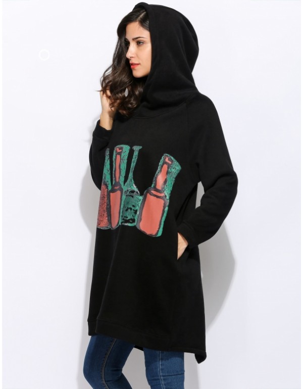 New Long Sleeve Hooded Pullover Prints Long Hoodies