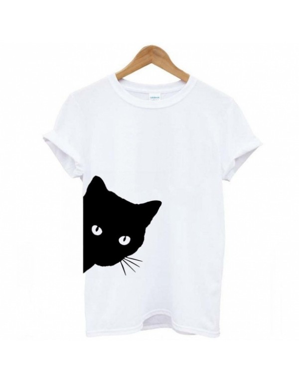 Simple Style Short Sleeve Loose Animal Print T-Shirt